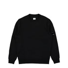 C.P. Company Diagonal Raised Fleece Lens Sweatshirt Black Sweatshirts 15CMSS022A-005086W 999 | Overkill