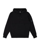 C.P. Company Diagonal Raised Fleece Hooded Sweatshirt Black Hoodies 15CMSS023A005086W 999 | Overkill