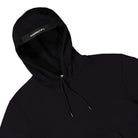 C.P. Company Diagonal Raised Fleece Hooded Sweatshirt Black Hoodies Close-up | Overkill