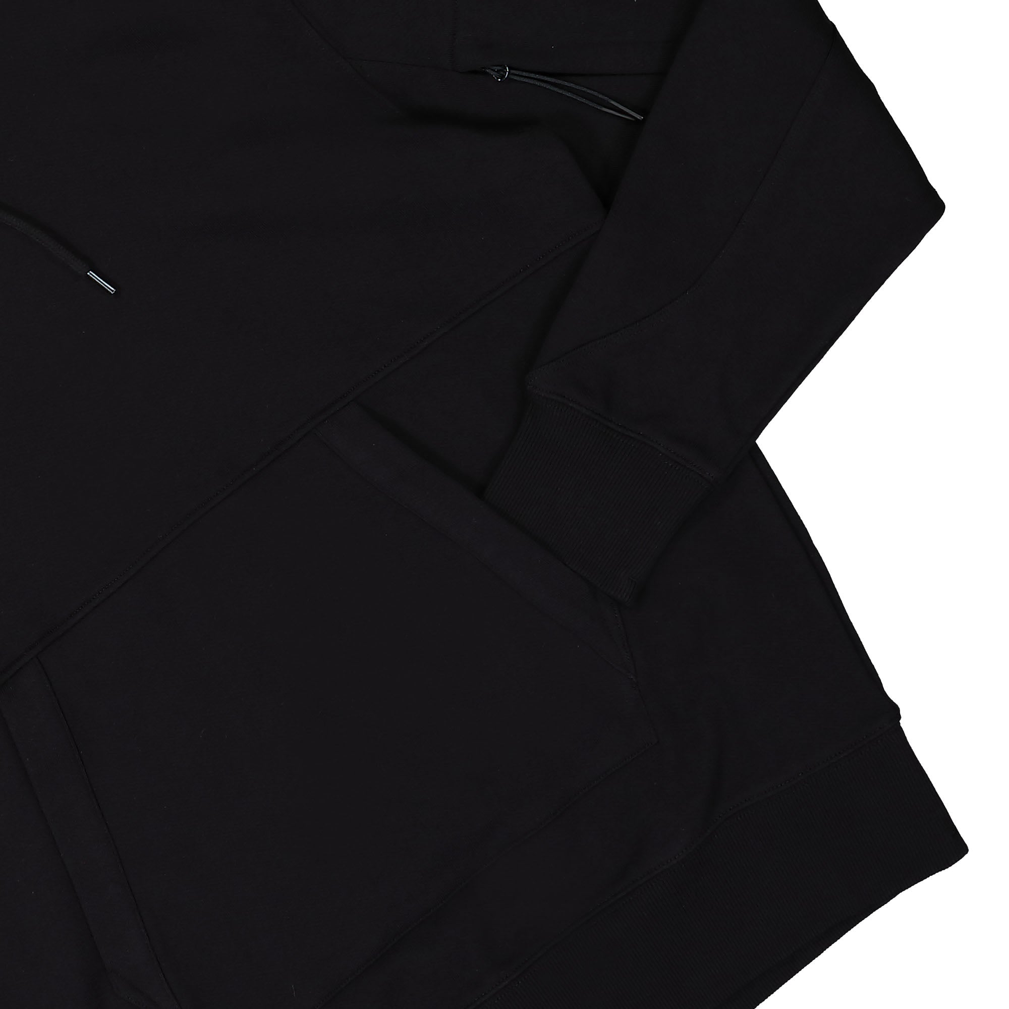 C.P. Company Diagonal Raised Fleece Hooded Sweatshirt Black Hoodies Detailfoto | Overkill