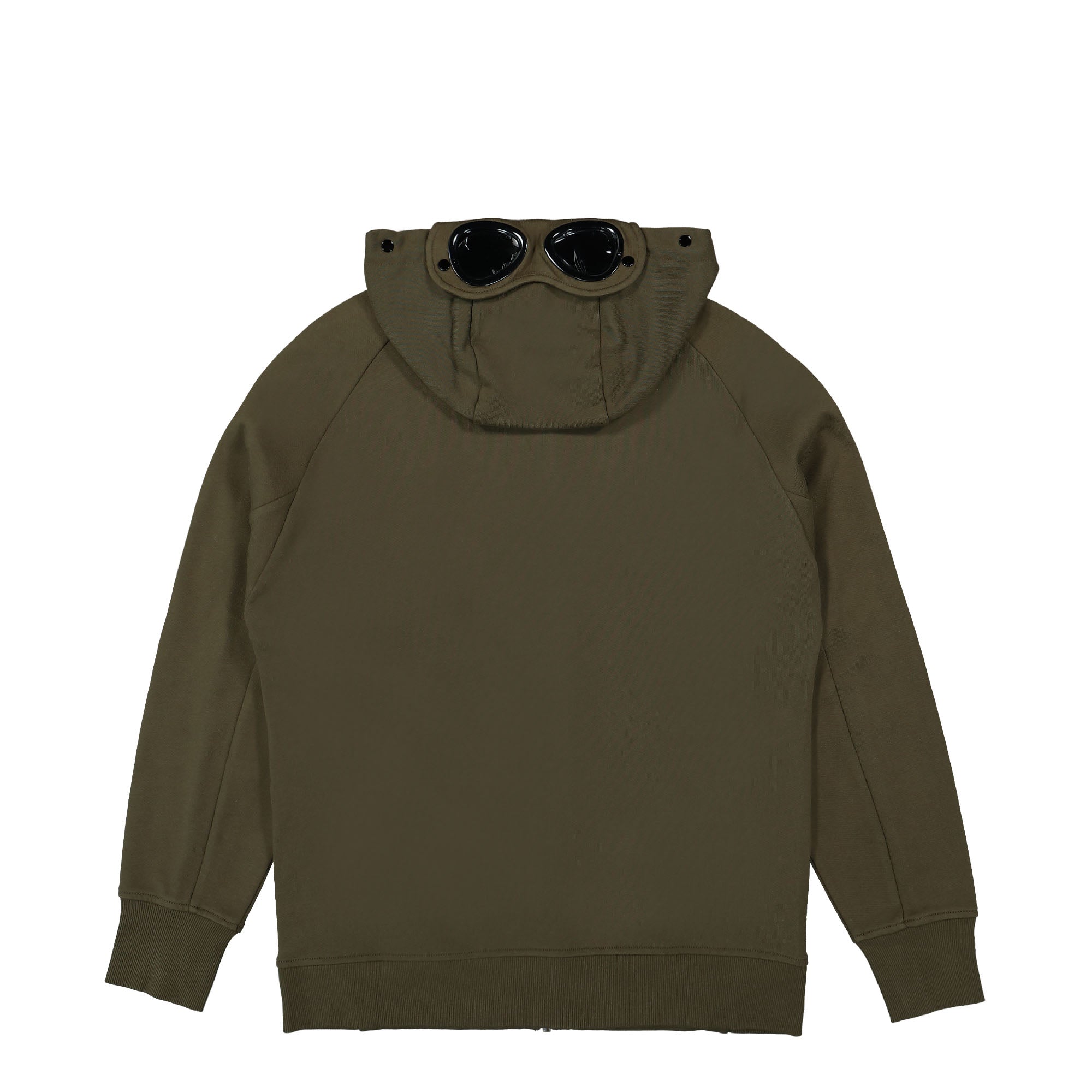 C.P. Company Diagonal Raised Fleece Google Hoodie Ivy Green Hoodies Material | Overkill