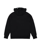 C.P. Company Diagonal Raised Fleece Google Hoodie Black Hoodies Material | Overkill