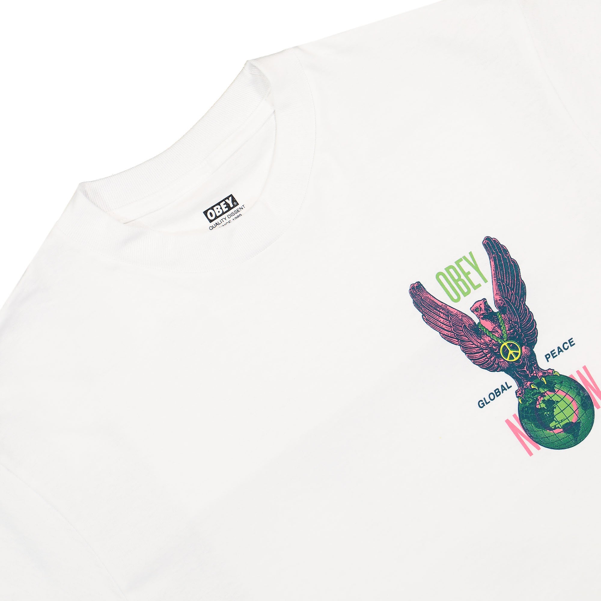 Obey Peace Eagle Tee White T-Shirts Material | Overkill