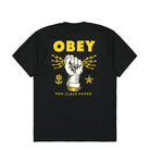 Obey Obey New Clear Power T-Shirt Black T-Shirts Close-up | Overkill