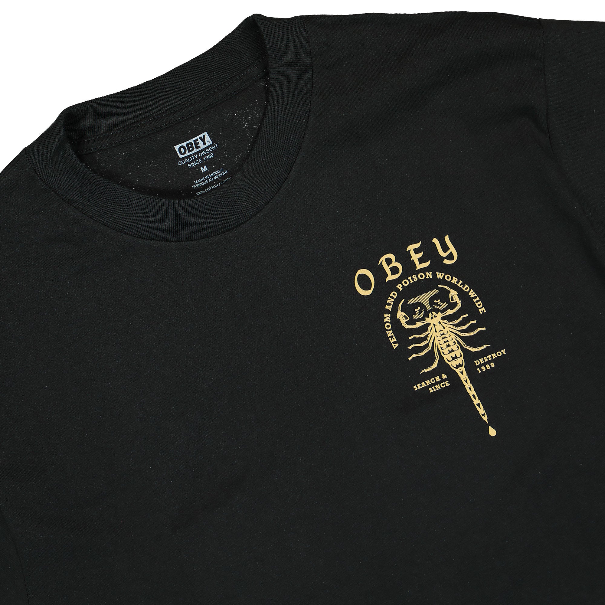 Obey Scorpion T-Shirt Black T-Shirts Material | Overkill