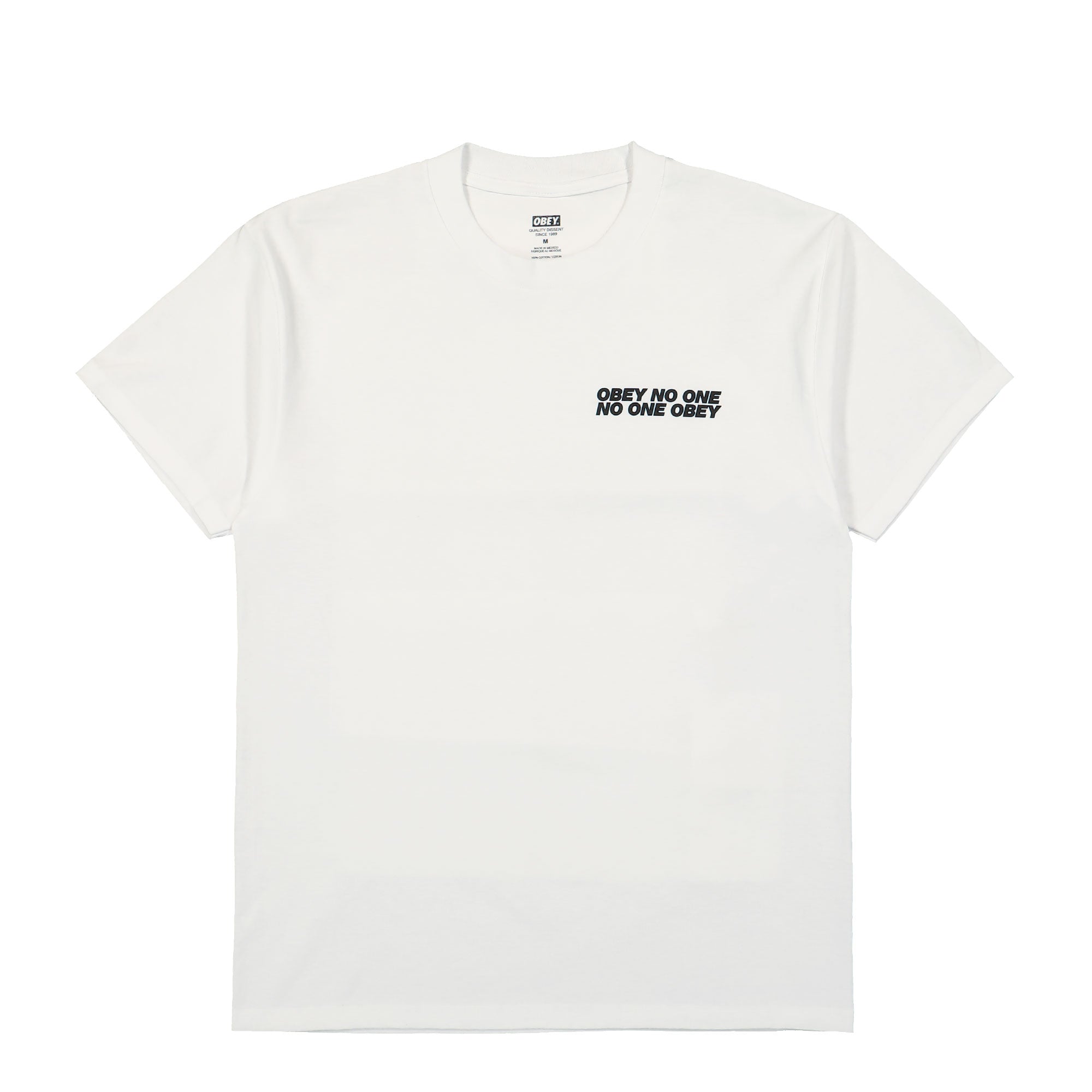 Obey No One Obey T-Shirt White T-Shirts 165263951-WHT | Overkill