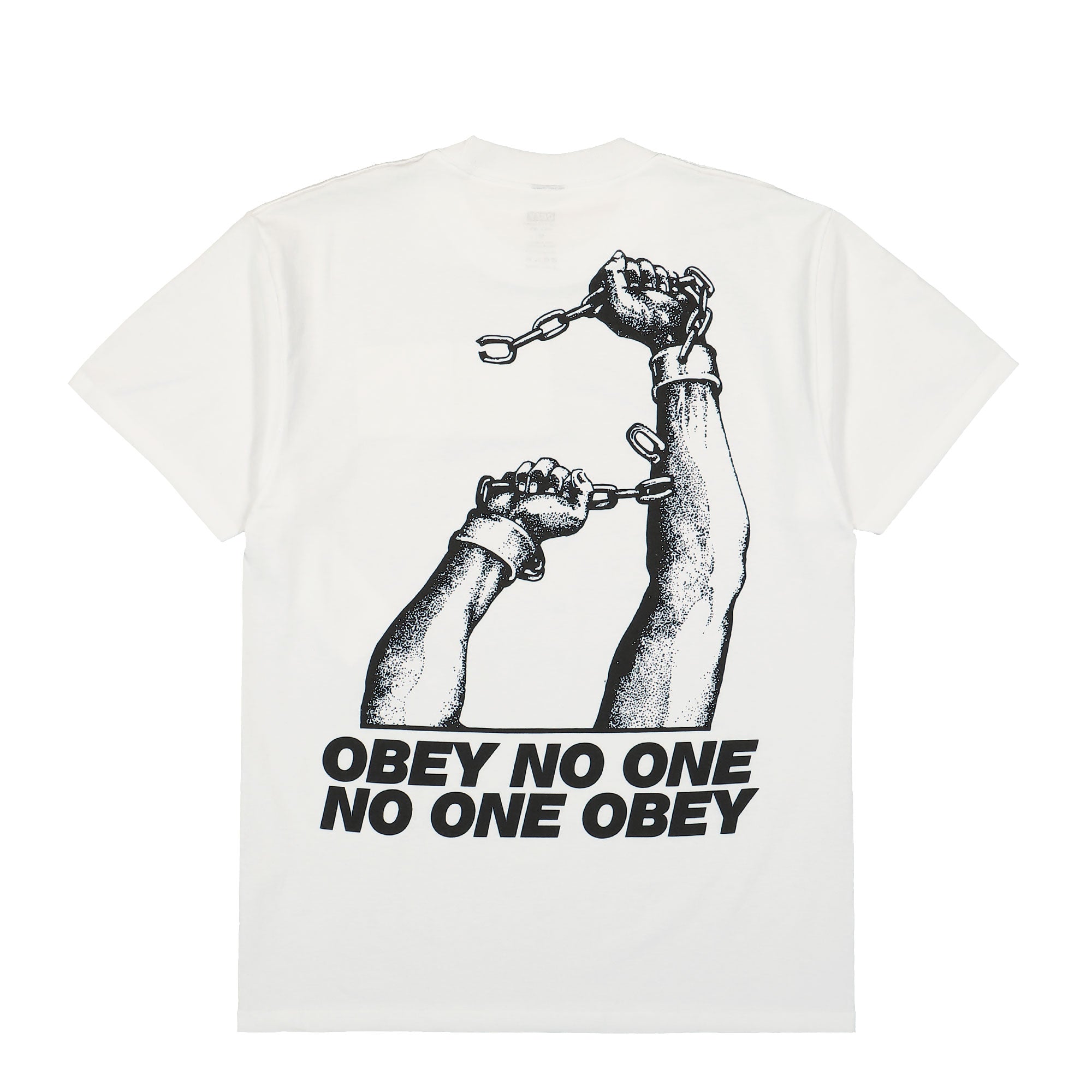 Obey No One Obey T-Shirt White T-Shirts Material | Overkill