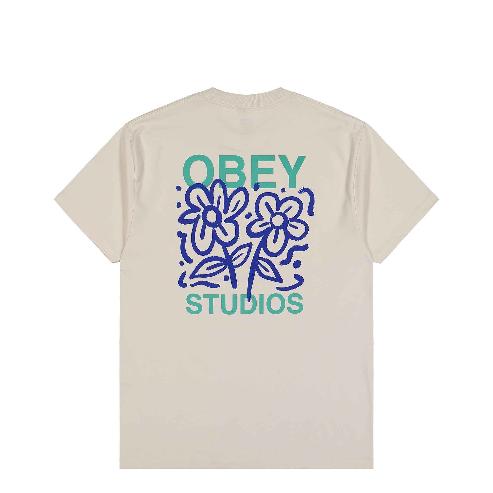 Obey Grown With Love T-Shirt Cream T-Shirts 165264366-CRM Close-up | Overkill