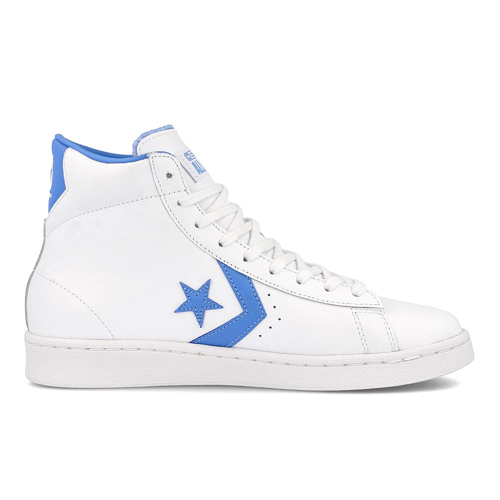 Converse pro leather mid White-Coast Blue-White Sneakers  Silhouette | Overkill