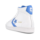 Converse pro leather mid White-Coast Blue-White Sneakers  Material | Overkill