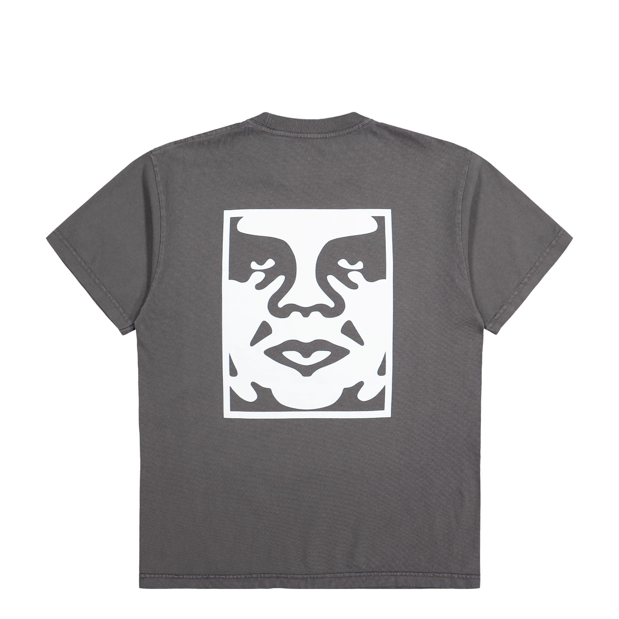 Obey Bold Icon Face T-Shirt Pigmnet Dusty Black T-Shirts 167924099 Close-up | Overkill
