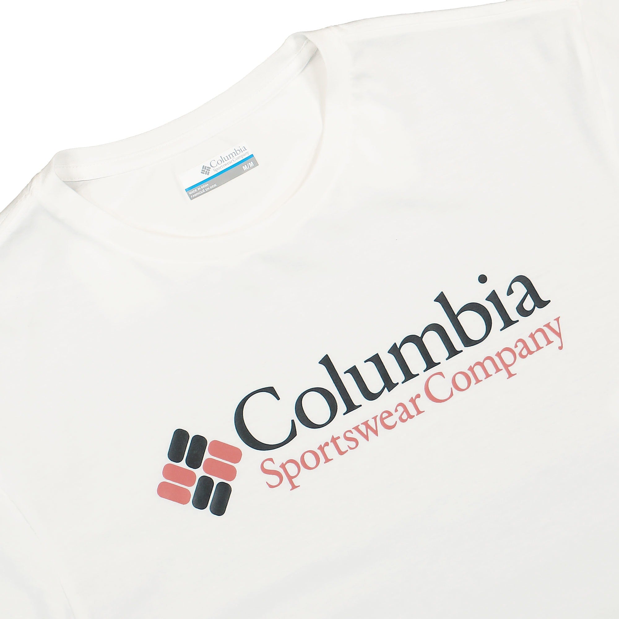 Columbia CSC Basic Logo Short Sleeve Tee White T-Shirts Close-up | Overkill