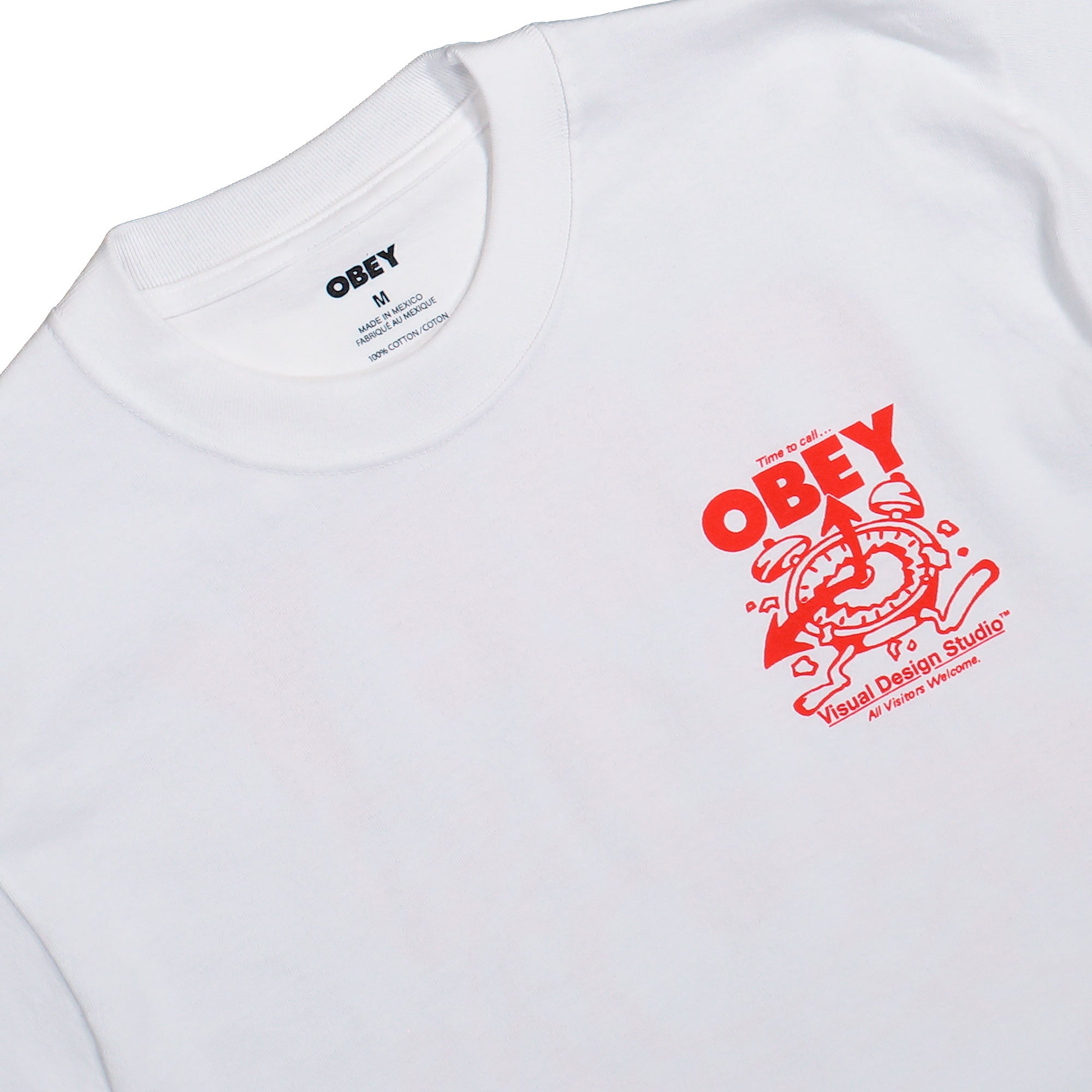 Obey Time to Call Obey White T-Shirts 168024321 Detailfoto | Overkill

