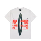 Obey Studios Chaos Dissent White T-Shirt 168024460-WHT | Overkill
