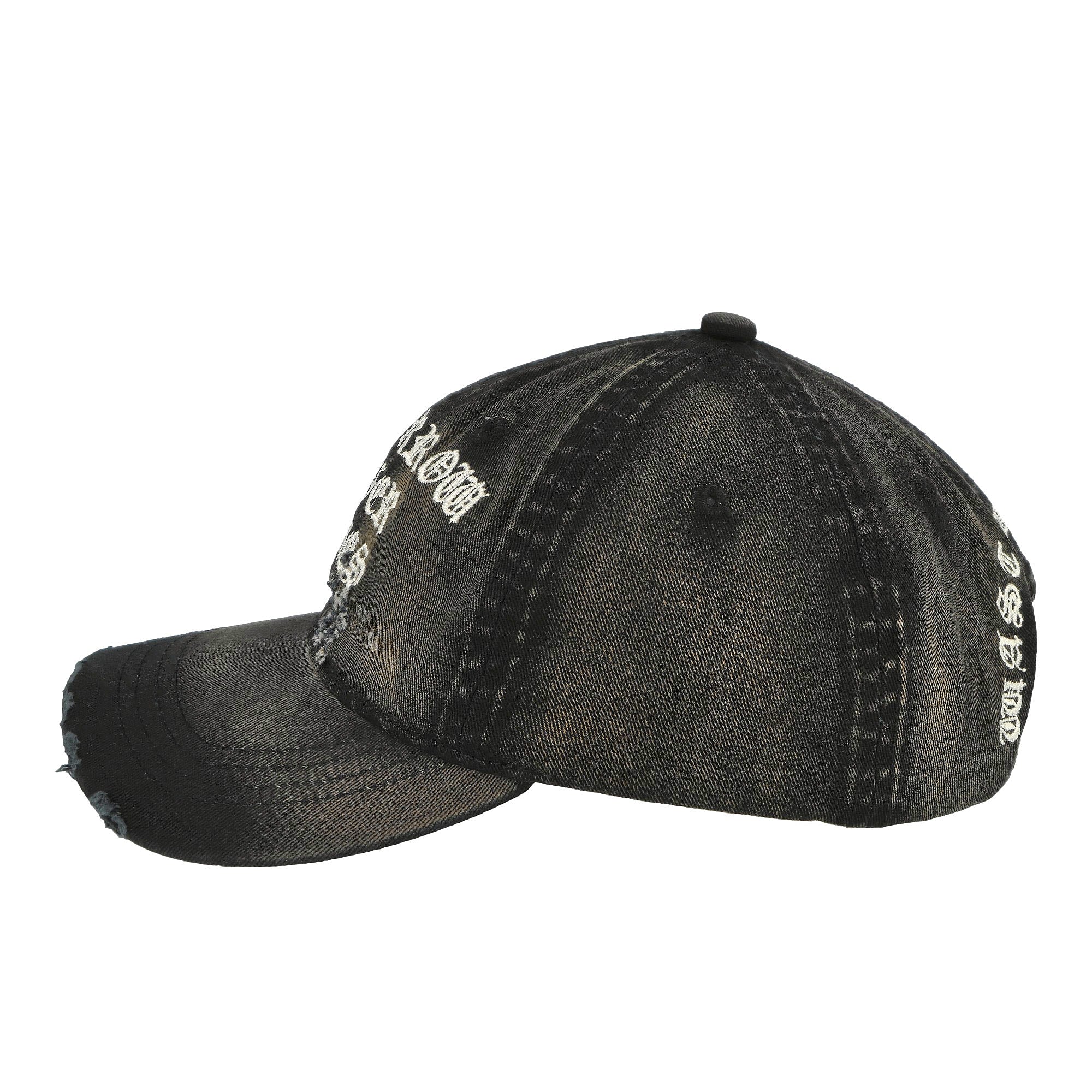 Wasted Paris Destroy Never Comes 6 Panel Cap Faded Black Caps  Material | Overkill