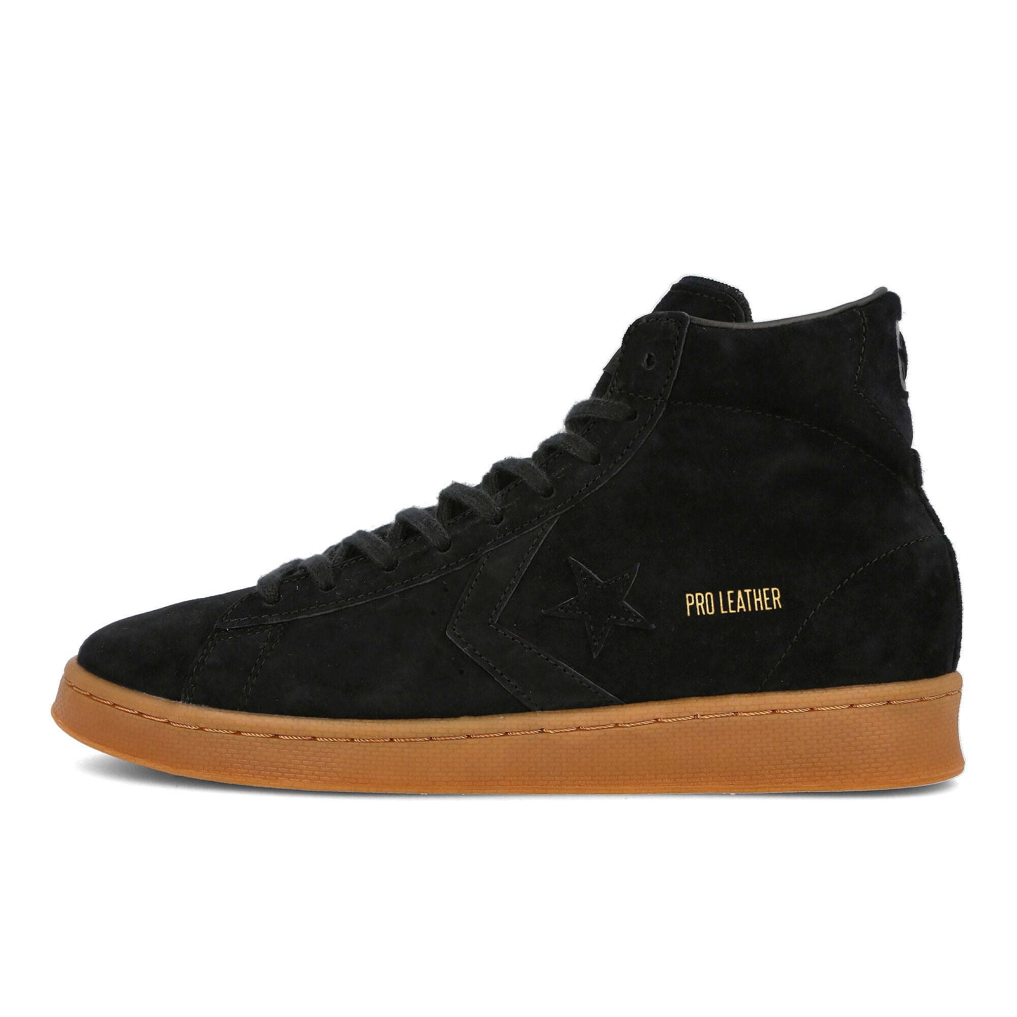 Converse pro leather hi Black / Black / Gum  168596C | Overkill