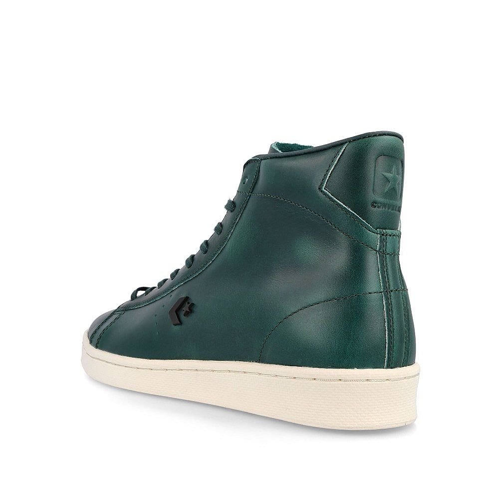 Converse x converse horween pro leather hi Blue / Egret  Close-up | Overkill