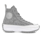 Converse run star hike hi Ash Stone / Silver / White   Material | Overkill