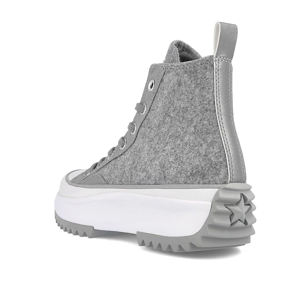 Converse run star hike hi Ash Stone / Silver / White  Close-up | Overkill