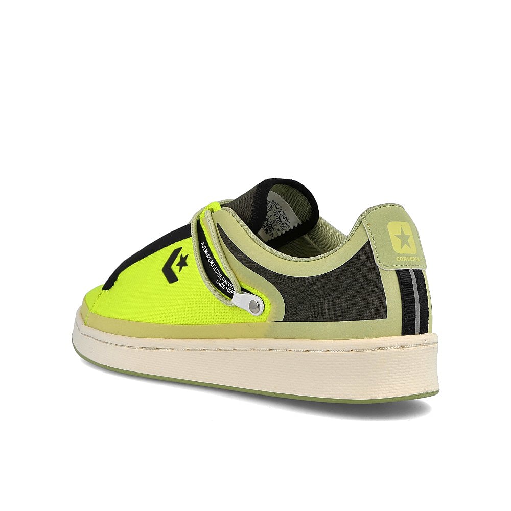 Converse Seam Tape x Converse Pro Leather Ox Lemon Venom / Black / Egret  Close-up | Overkill
