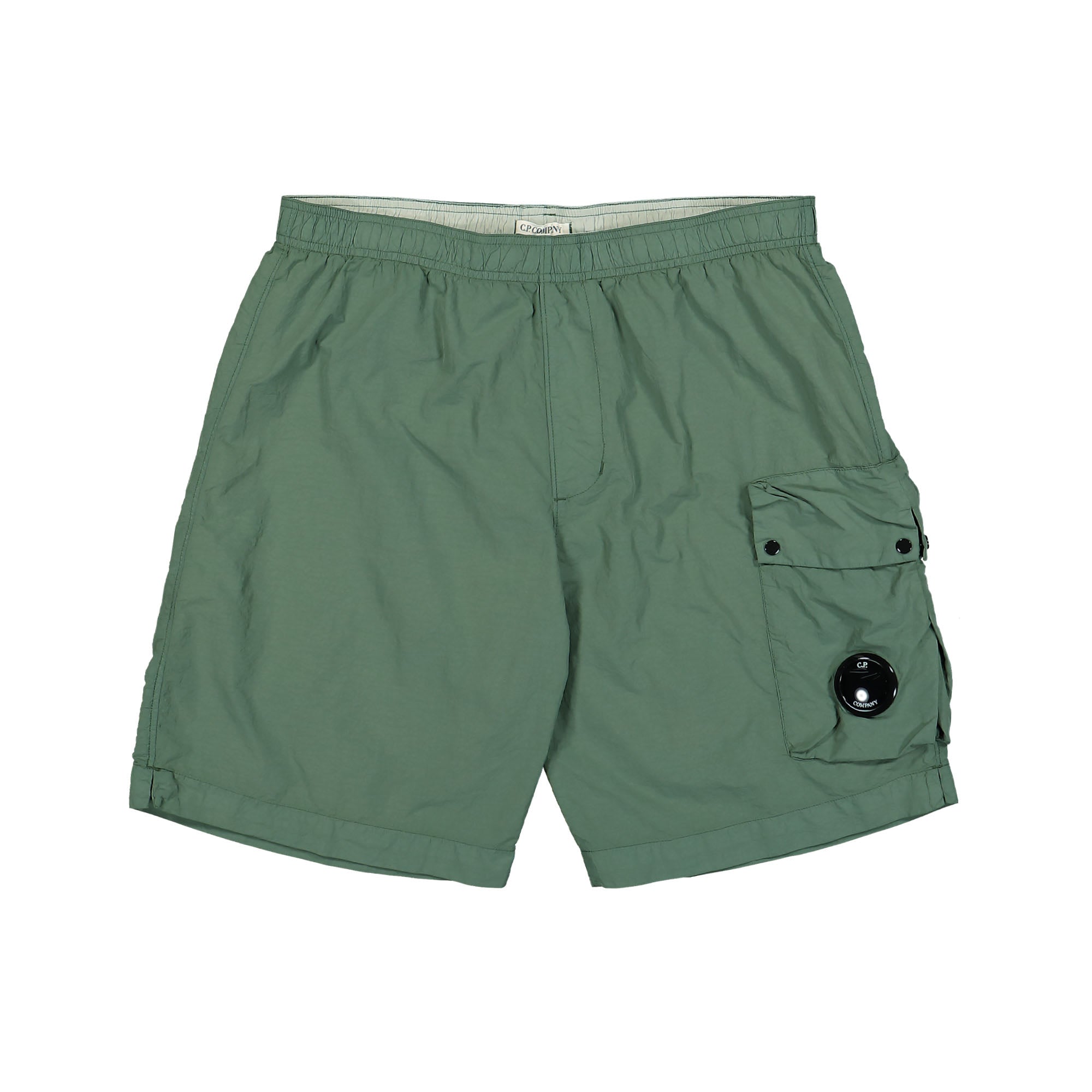 C.P. Company Flatt Nylon Cargo Swim Shorts Duck Green Swimwear 16CMBW217A-005991G 649 | Overkill