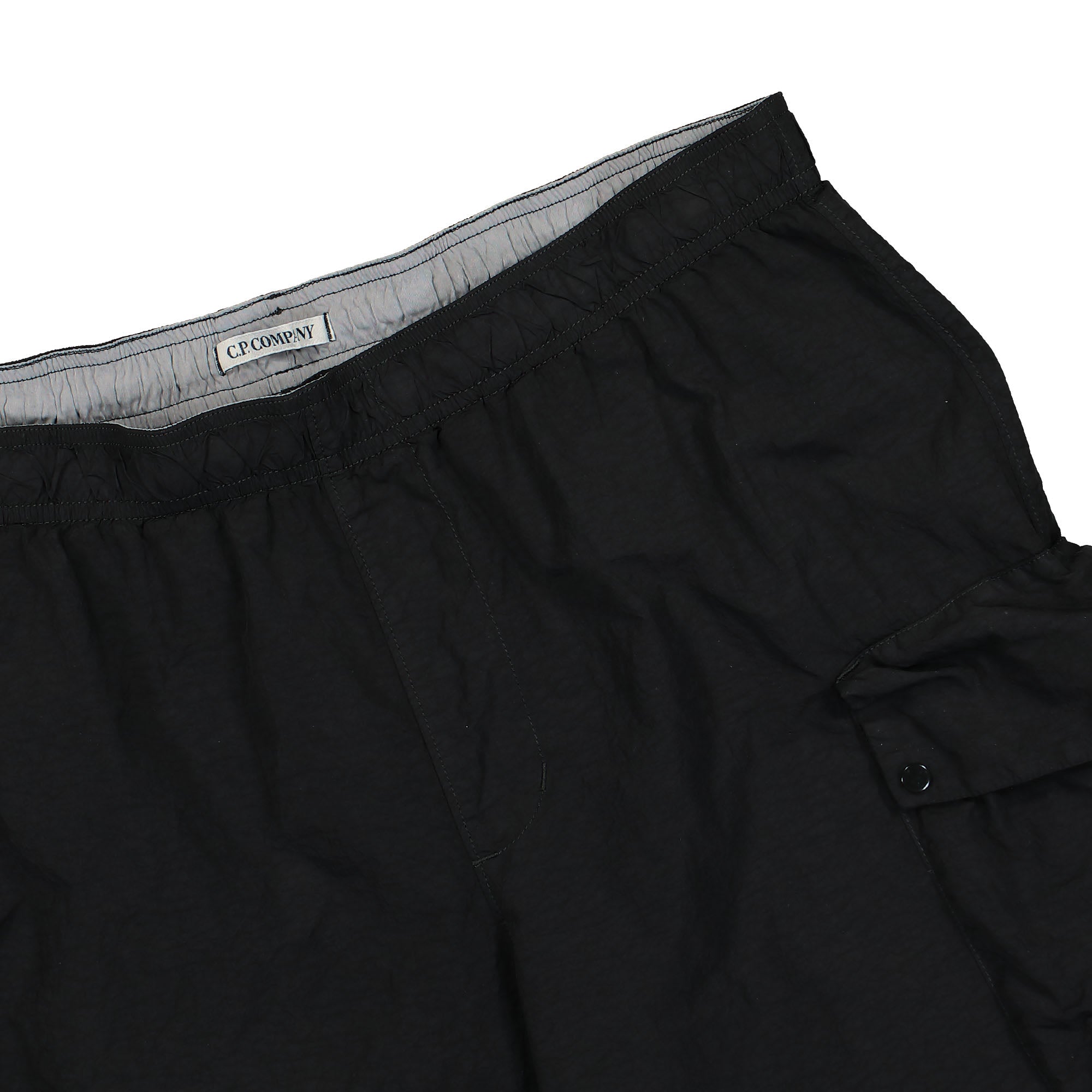C.P. Company Flatt Nylon Cargo Swim Shorts Black Swimwear Detailfoto | Overkill