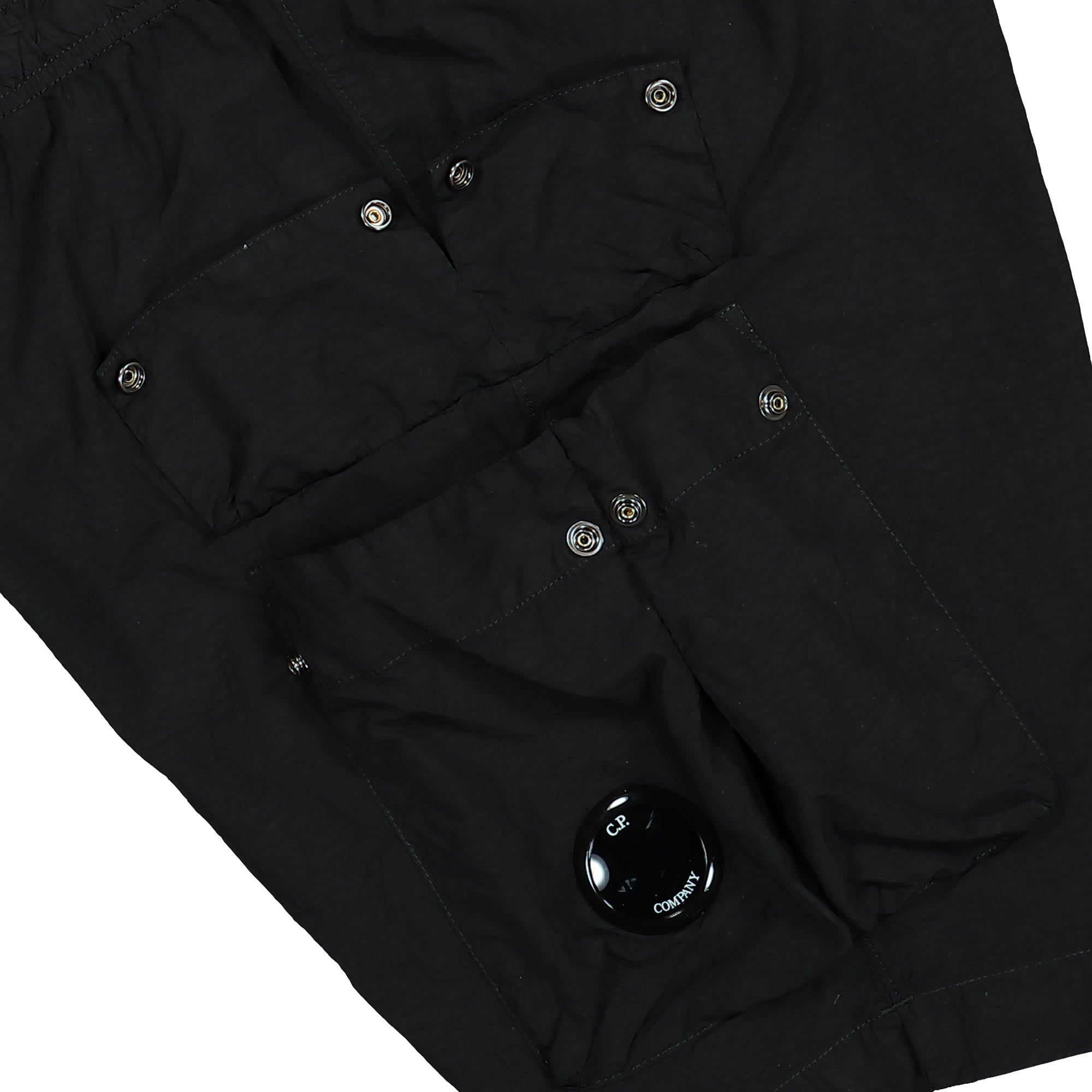 C.P. Company Flatt Nylon Cargo Swim Shorts Black Swimwear Detail view 1 | Overkill
