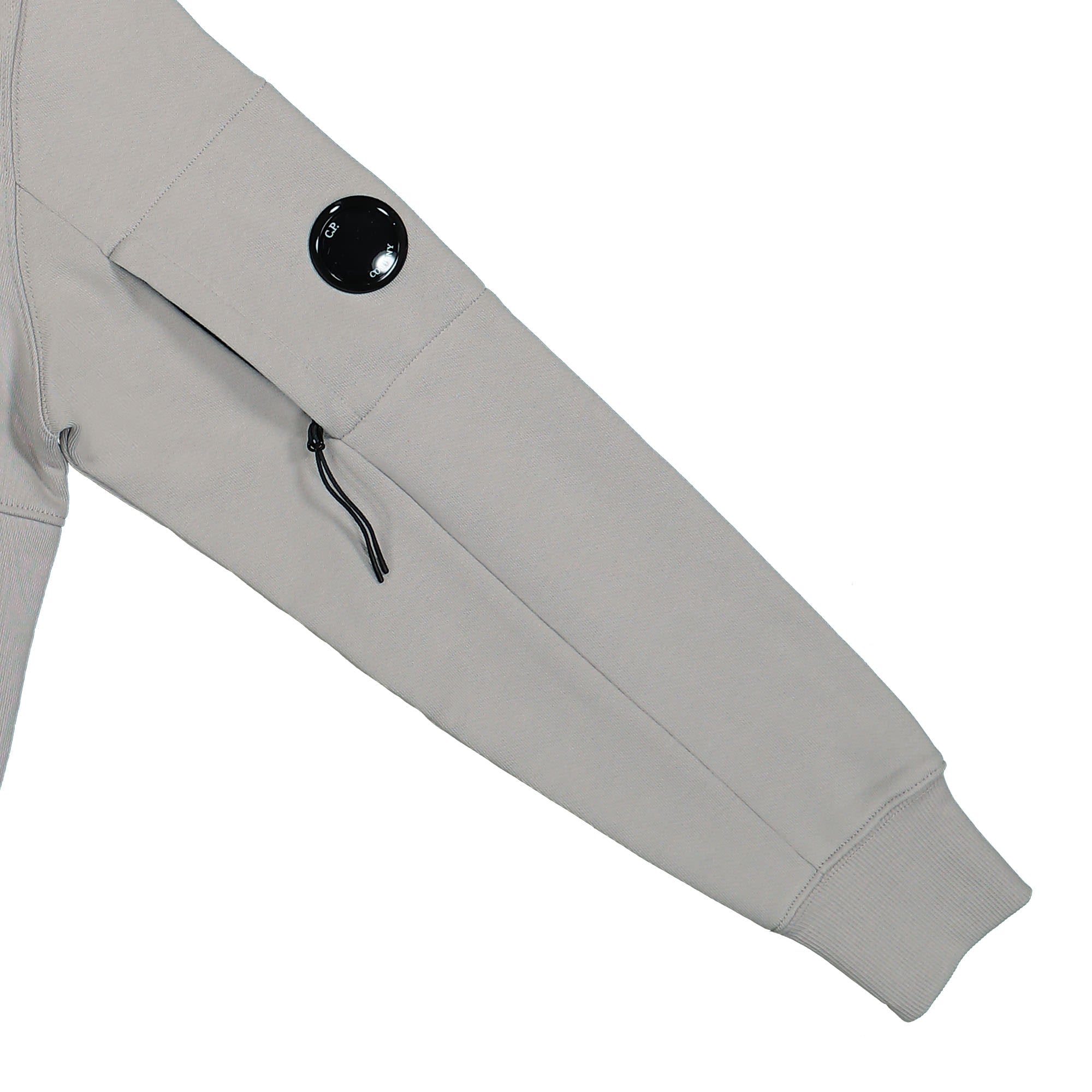 C.P. Company Diagonal Raised Fleece Hoodie Drizzle Hoodies Detail view 1 | Overkill