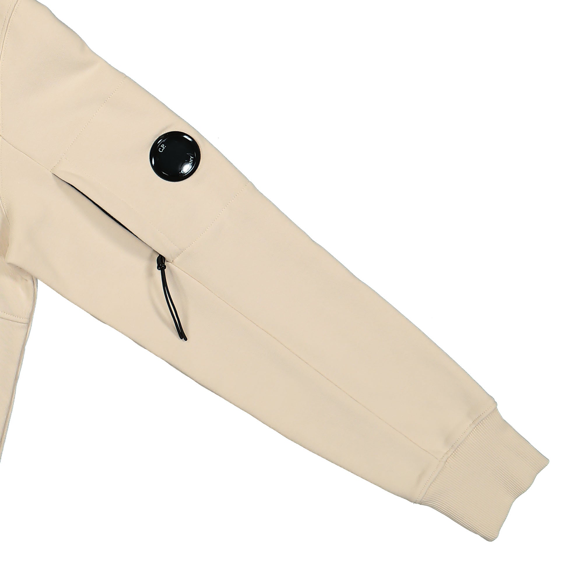 C.P. Company Diagonal Raised Fleece Hoodie Pistachio Shell Hoodies Detail view 1 | Overkill