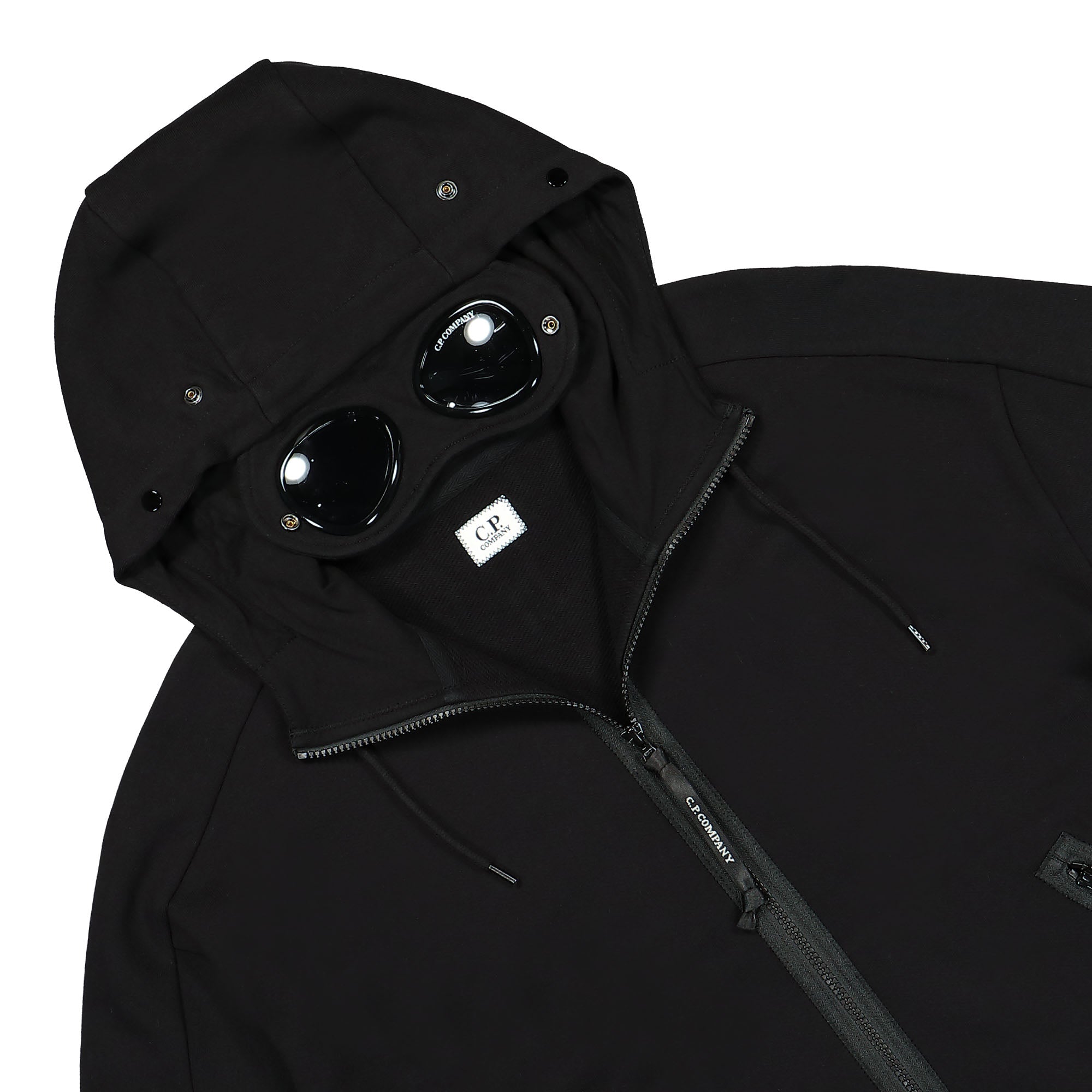 C.P. Company Diagonal Raised Fleece Goggle Zipped Hoodie