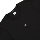 C.P. Company 70/2 Mercerized Jersey Logo T-Shirt Black T-Shirts Close-up | Overkill