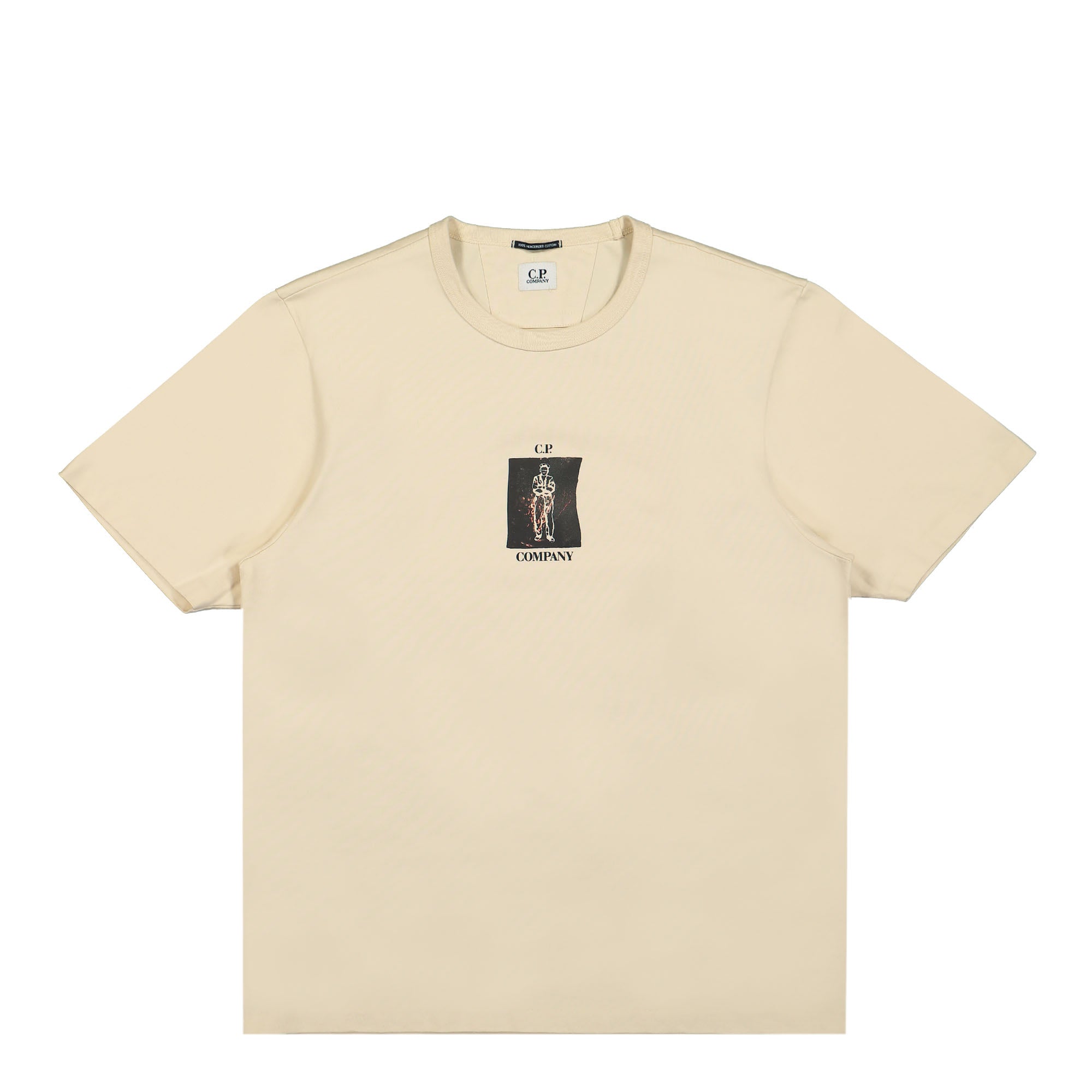 C.P. Company 30/2 Mercerized Jersey Twisted Graphic T-Shirt Pistachio Shell T-Shirts 16CMTS163A-006203W 402 | Overkill