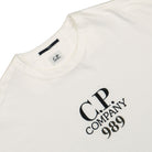 C.P. Company 20/1 Jersey Boxy Logo T-Shirt Gauze White T-Shirts Close-up | Overkill