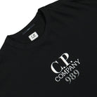 C.P. Company 20/1 Jersey Boxy Logo T-Shirt Black T-Shirts Close-up | Overkill