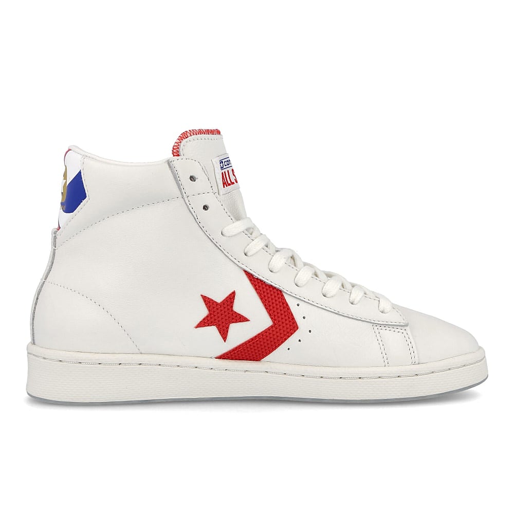 Converse pro leather hi Vintage White-University Red Sneakers  Material | Overkill
