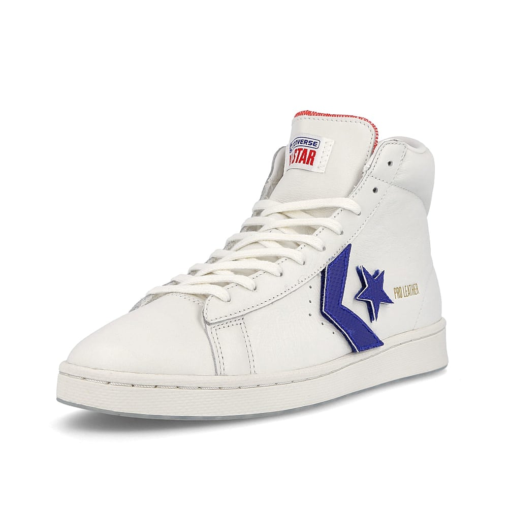 Converse pro leather hi Vintage White-University Red Sneakers  Detailfoto | Overkill
