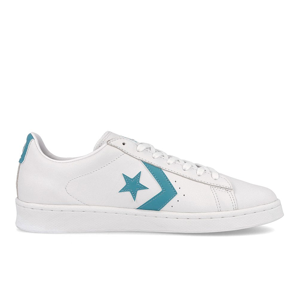 Converse pro leather ox White / Harbor Teal / White   Material | Overkill