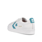 Converse pro leather ox White / Harbor Teal / White  Close-up | Overkill