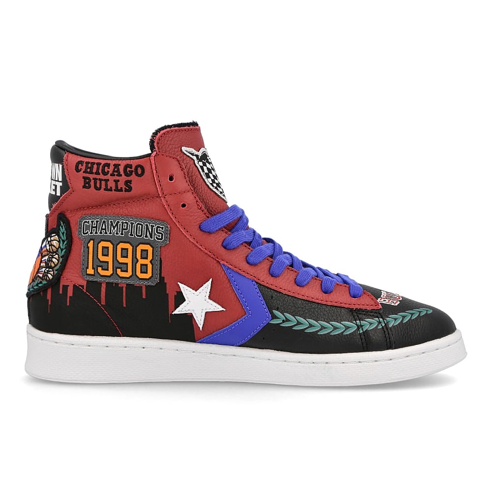 Converse Chinatown Market x NBA x Jeff Hamilton x Converse Pro Leather Garnet-Black-Hyper Royal Sneakers  Silhouette | Overkill