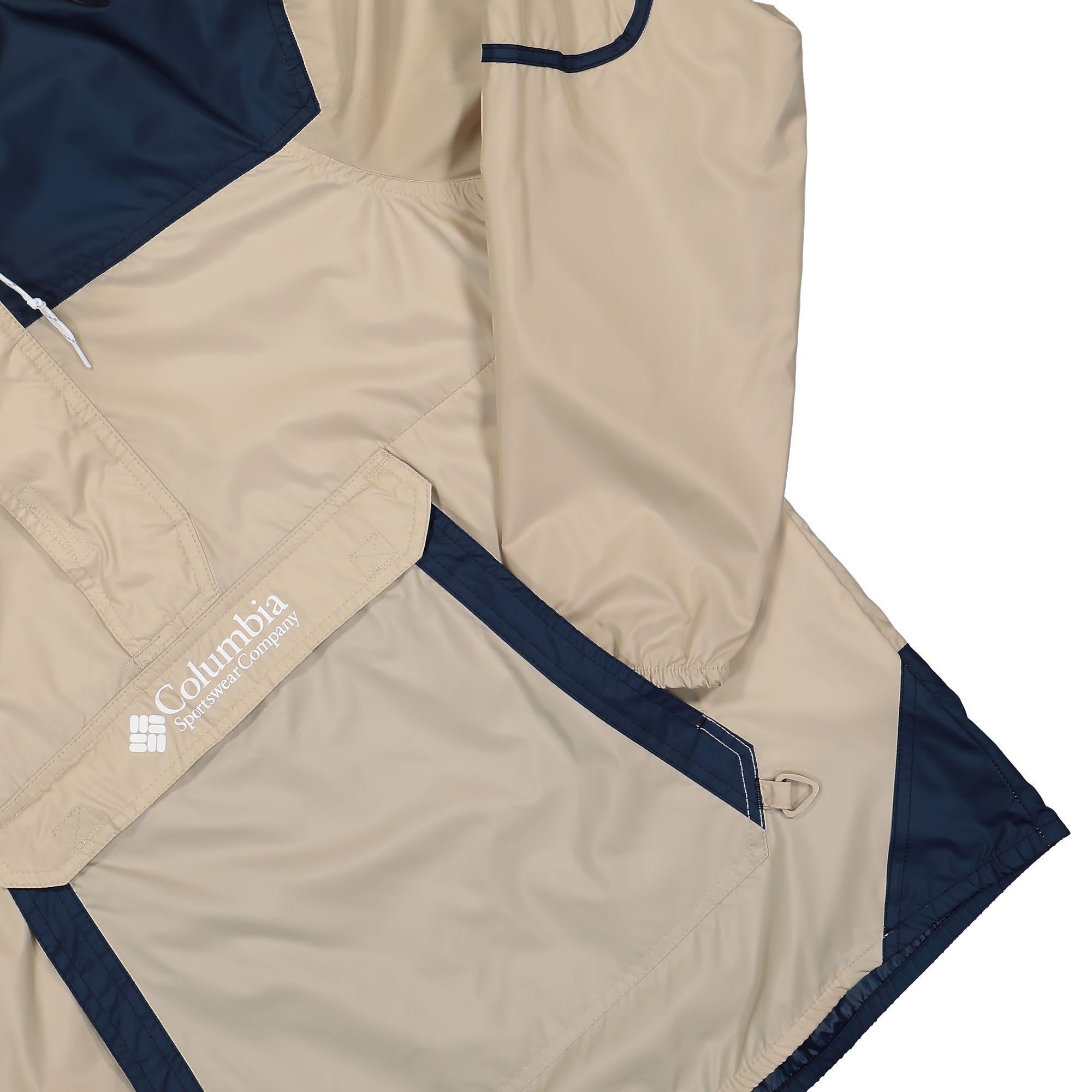 Columbia Challenger Windbreaker Ancient Fossil / Collegiate Navy Windbreaker Detailfoto | Overkill