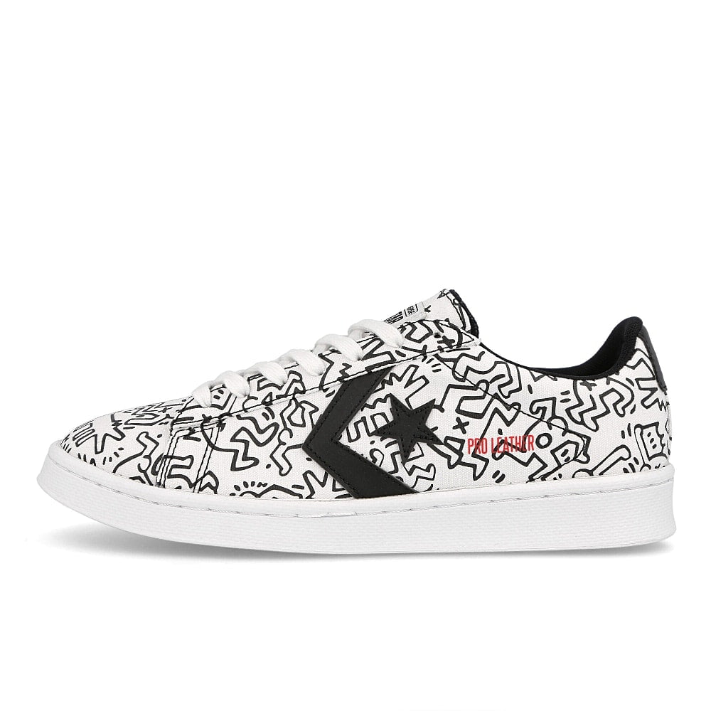 Converse Keith Haring x Converse Pro Leather OX White / Black / Red  171857C | Overkill