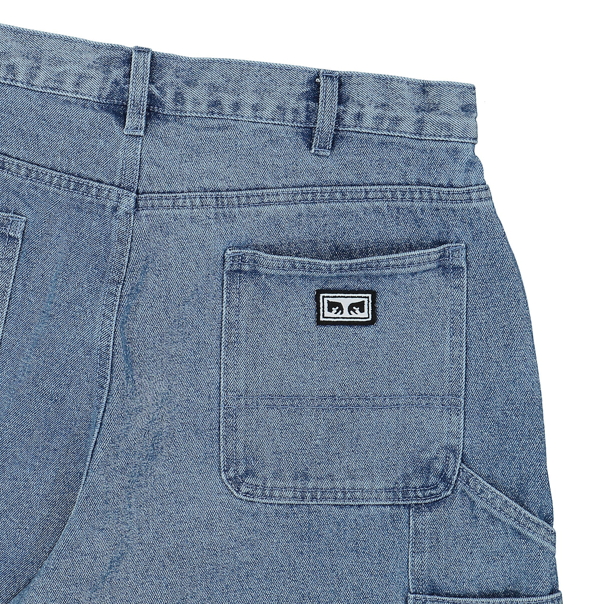 Obey Bigwig Denim Carpenter Short Light Indigo Shorts Detail view 1 | Overkill