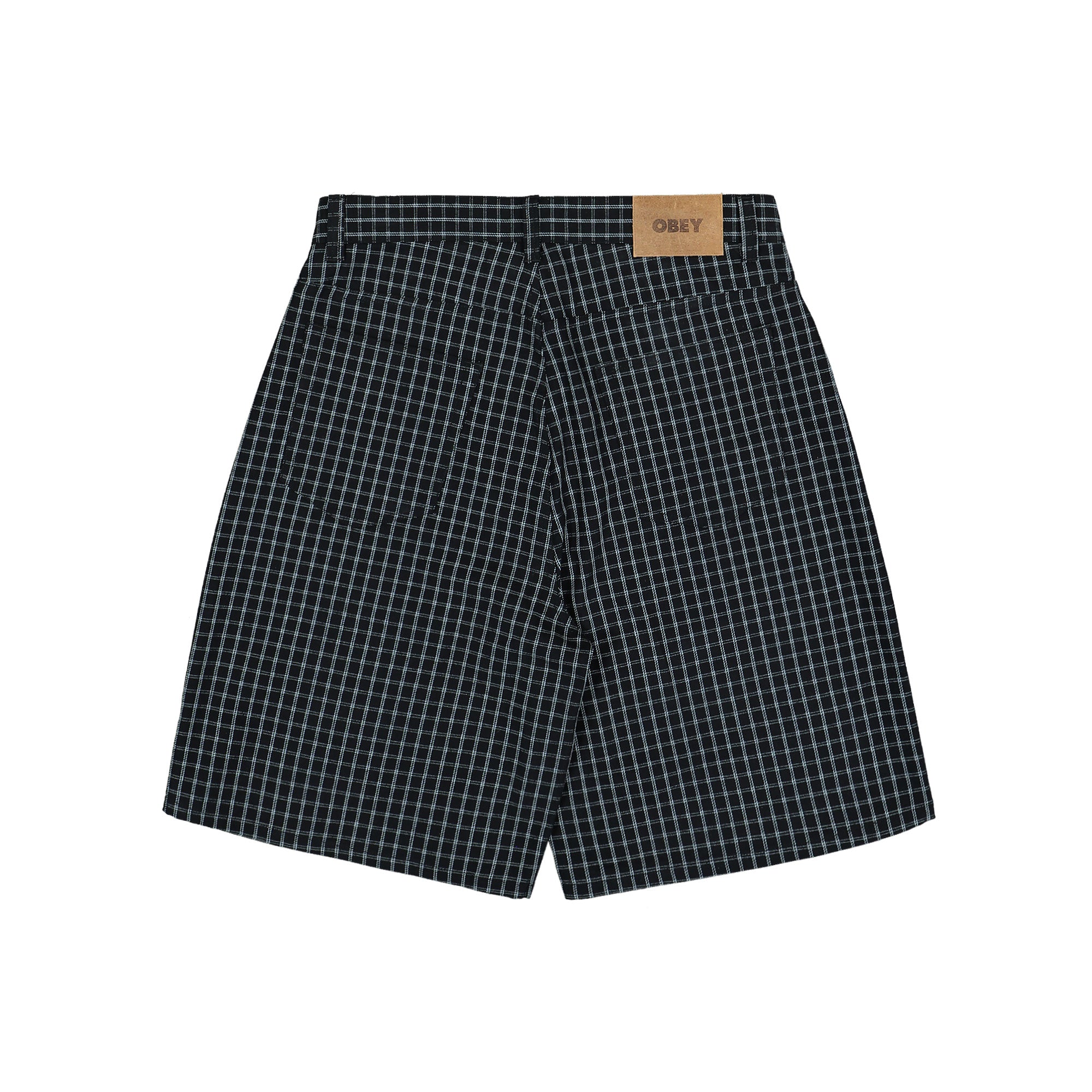 Obey Plaid Baggy Denim Short 172100095-BKM | OVERKILL