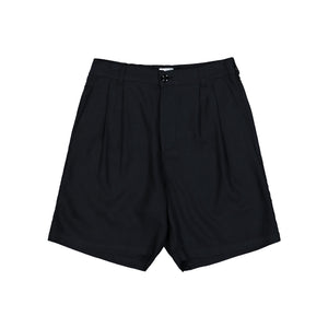 Obey Foster Pleated Linen Short Black Shorts 172100104-BLK | Overkill
