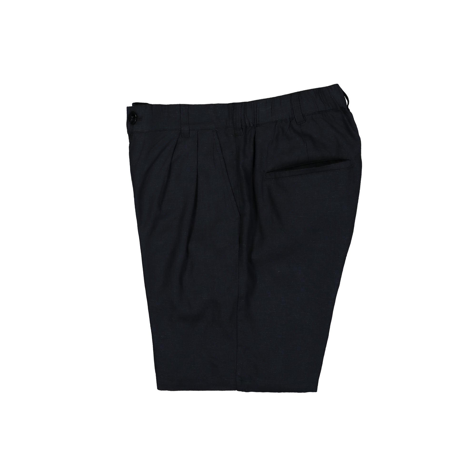 Obey Foster Pleated Linen Short 172100104-BLK | OVERKILL