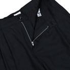 Obey Foster Pleated Linen Short Black Shorts 172100104-BLK Detail View 1 | Overkill
