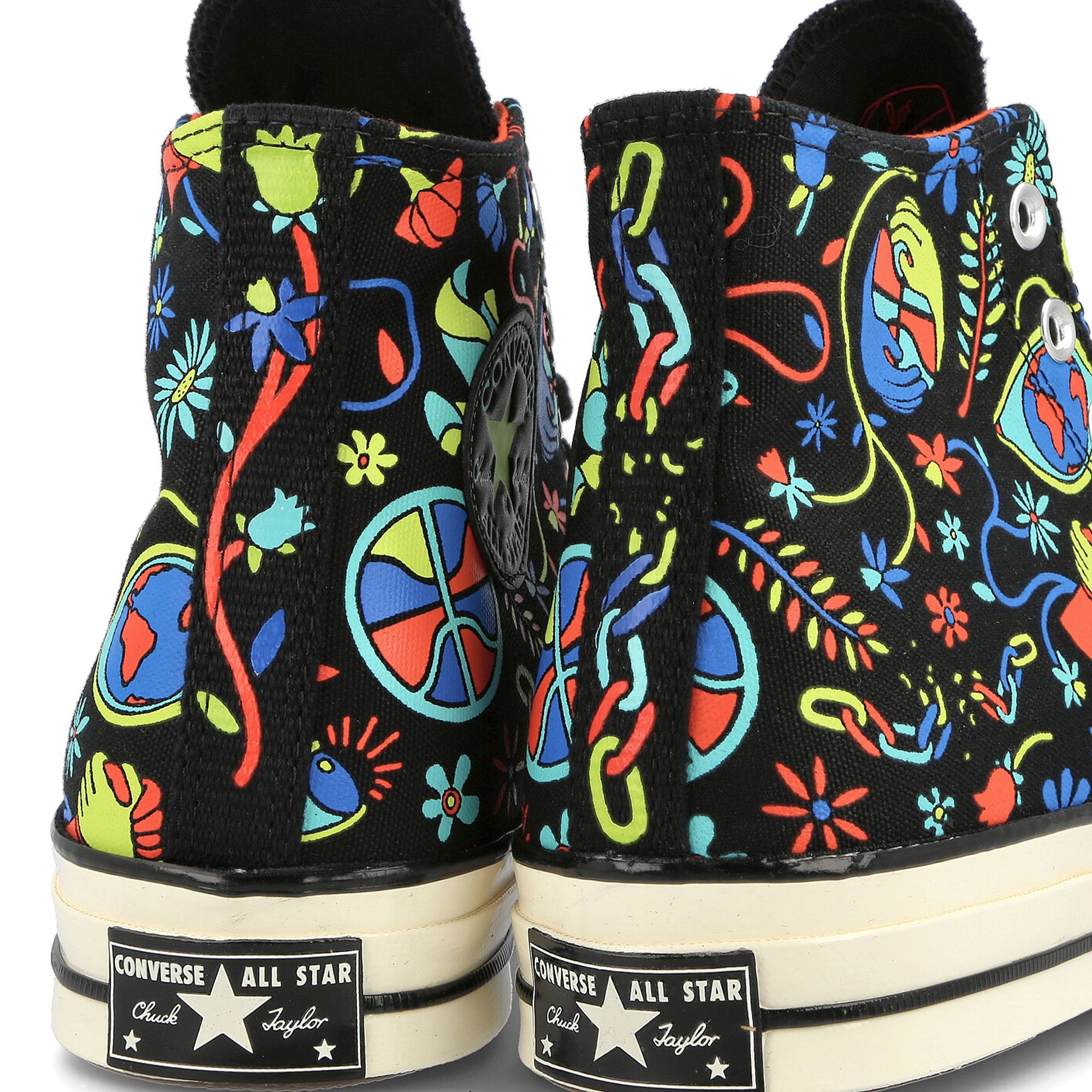 Converse chuck 70 hi Black-Poppy Glow-Lime Twist Sneakers  Detailfoto | Overkill