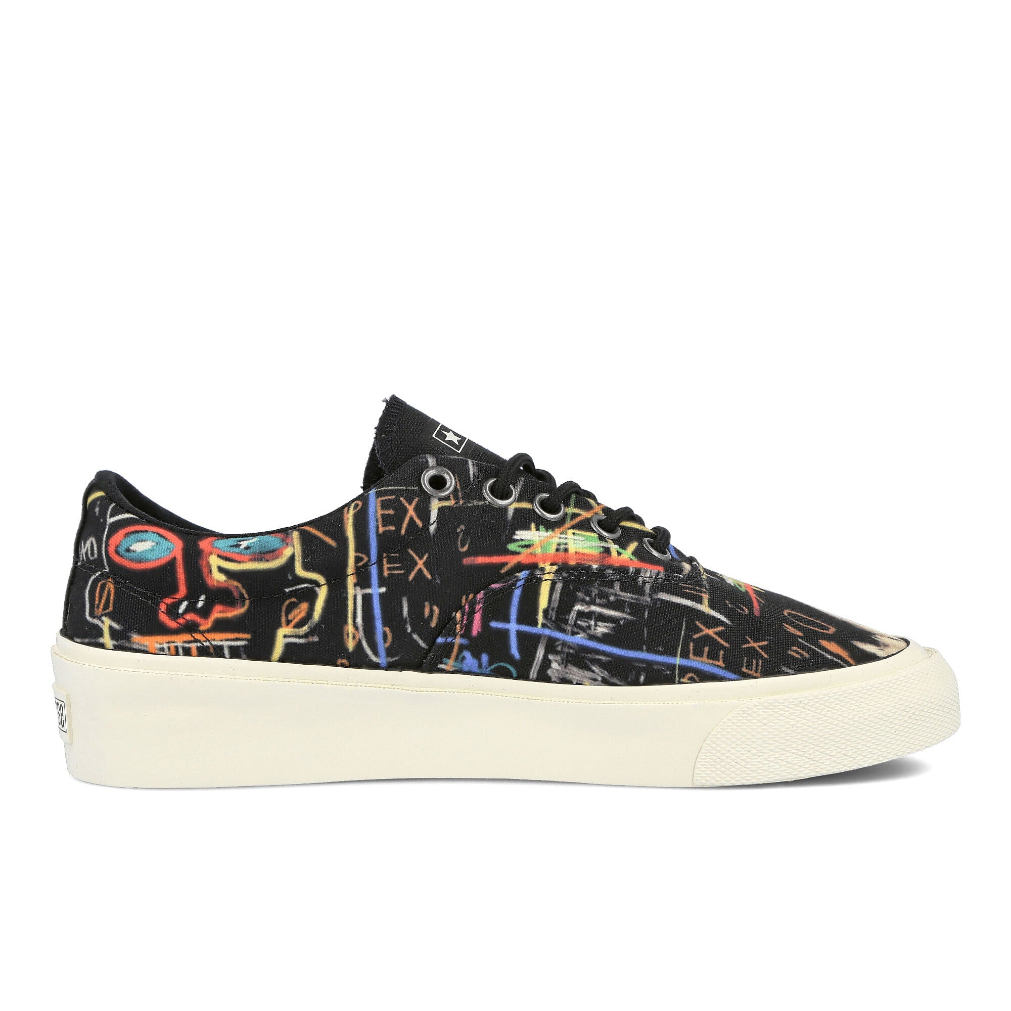 Converse Basquiat x Converse Skid Grip OX Black / Multi / Egret   Material | Overkill