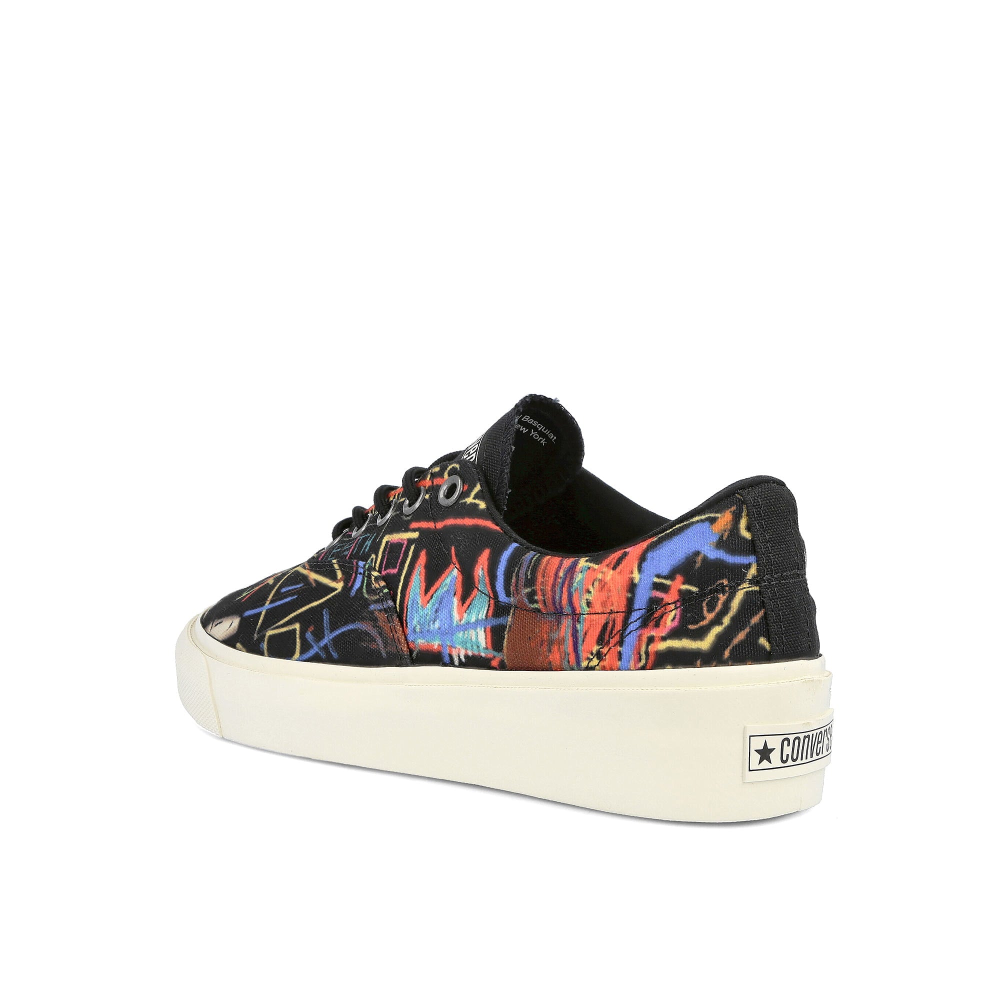 Converse Basquiat x Converse Skid Grip OX Black / Multi / Egret  Close-up | Overkill