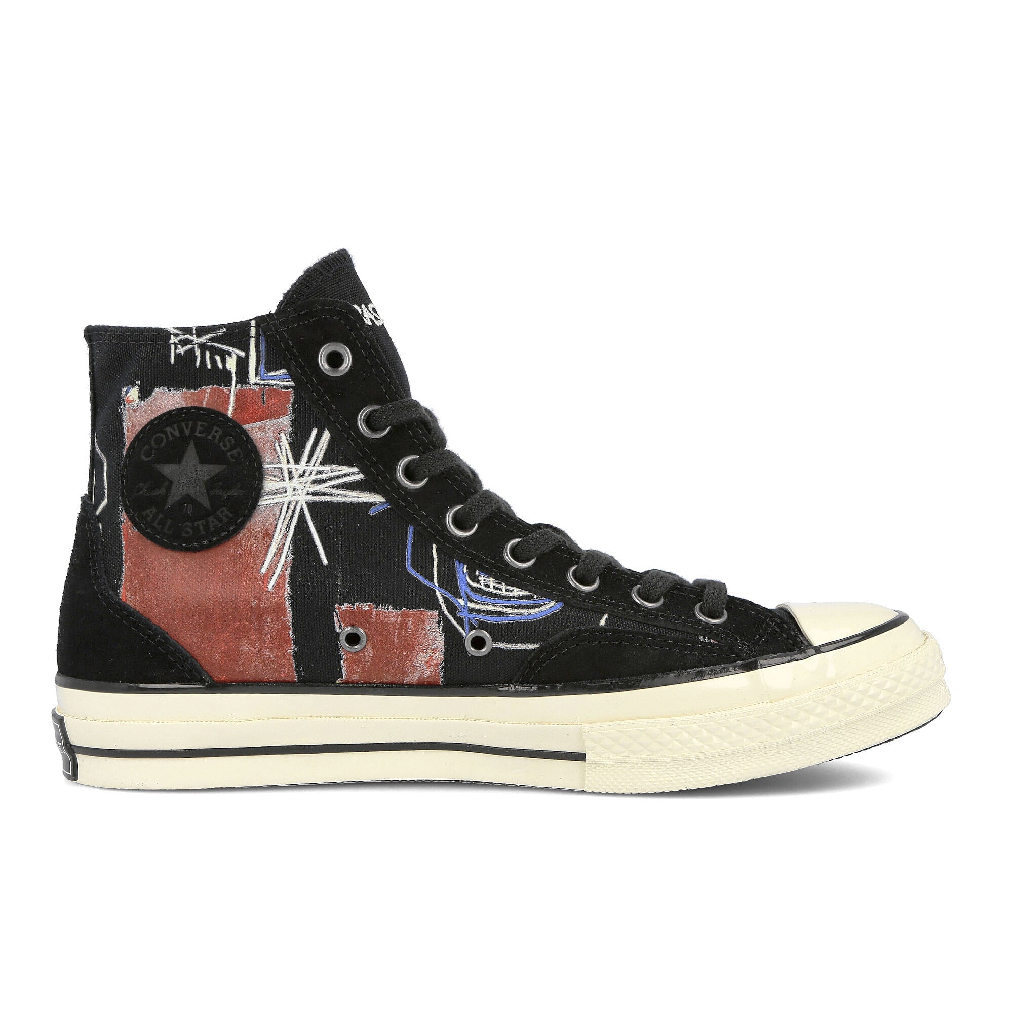 Converse Basquiat x Converse Chuck 70 Hi Black / Multi / Egret   Material | Overkill